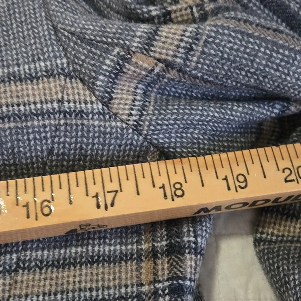 Pendleton Vintage Virgin Wool Gray  Cream Plaid Blazer and Skirt Set Womens 14 - Picture 10 of 13